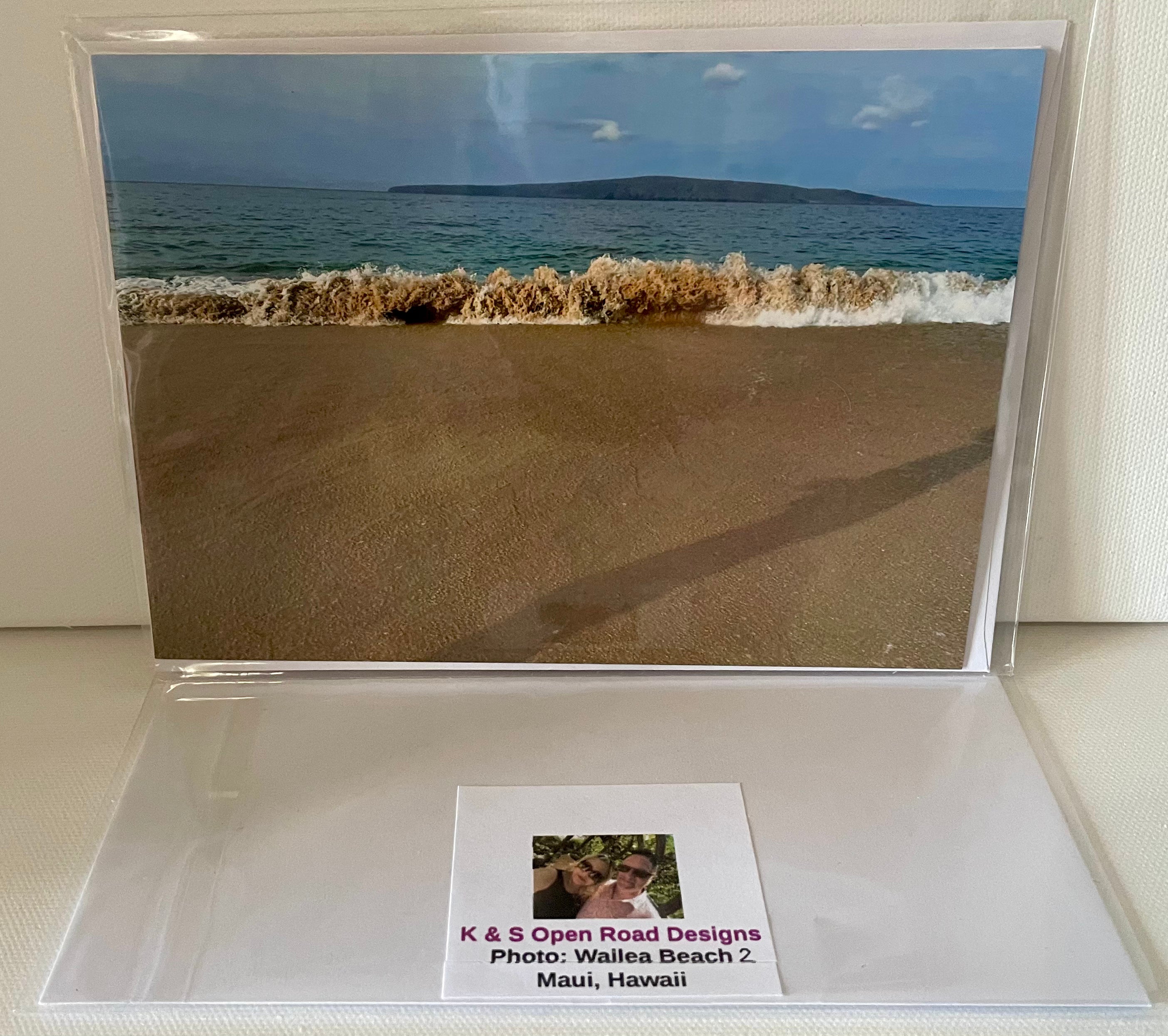 Beautiful Maui Waves 5x7 Photo on 5x7 Blank Card