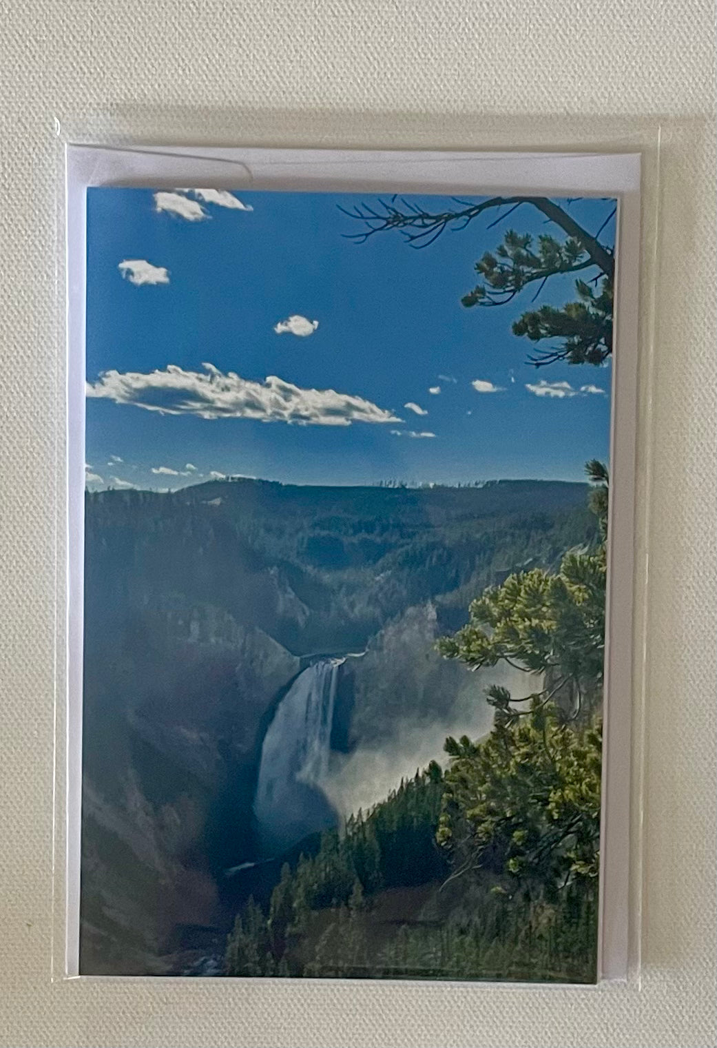Water Fall: Yellowstone National Park 4x6 Photo on 4x6 Greeting Card