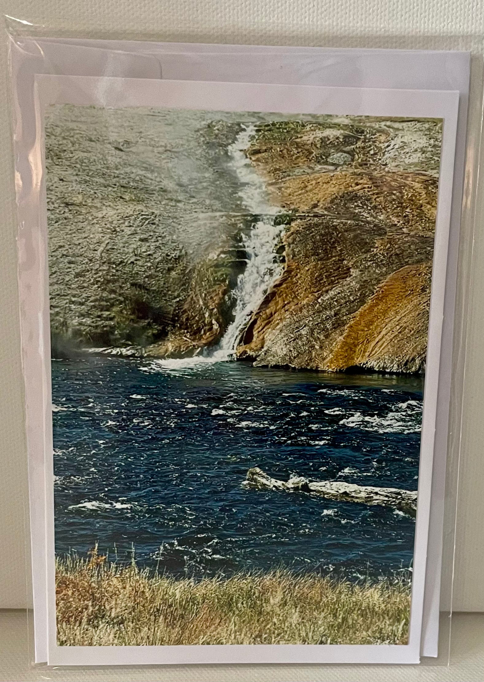 Yellowstone Falls: 4x6 Photo on 4x6 Blank Card
