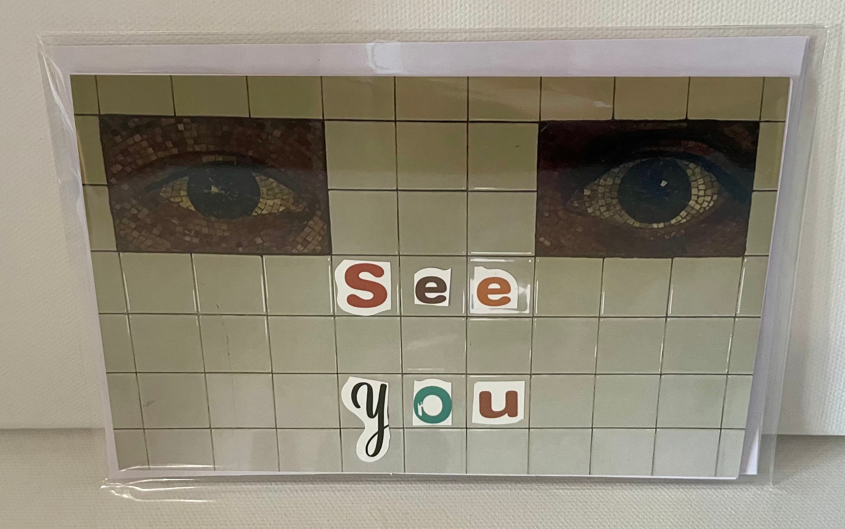 Subway Eyes: 4x6 Photo on 5x7 Blank Card