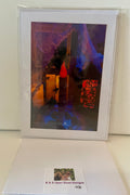 Halloween Lights: 5x7 Blank Card w/ Original 4x6 Photo